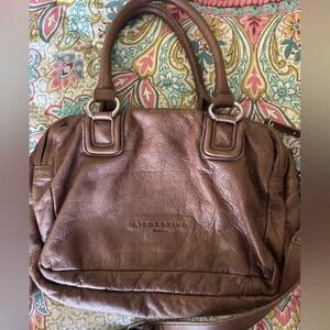 Liebeskind Brown Hobo Bag with Distressed Leather